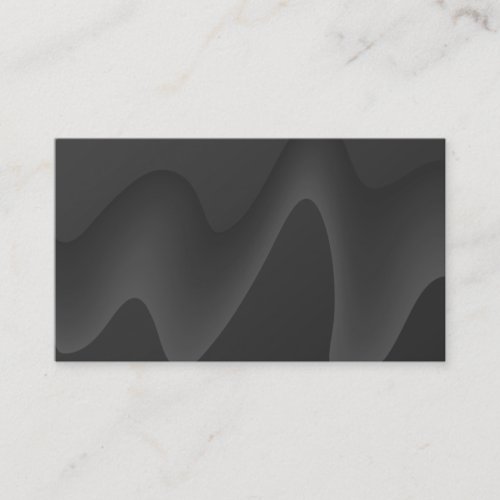 Stylish Wave Design in Dark Gray. Business Card