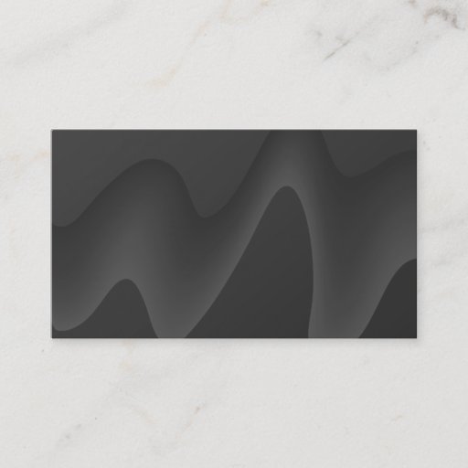 Customizable Stylish Wave Design in Dark Gray. Business Card