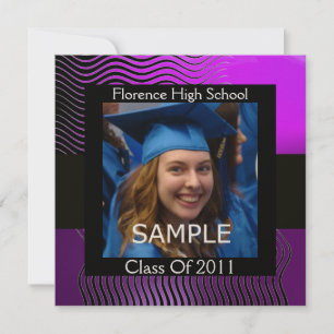 STYLISH WAVES PHOTO TEMPLATE MONOGRAM,Black Purple