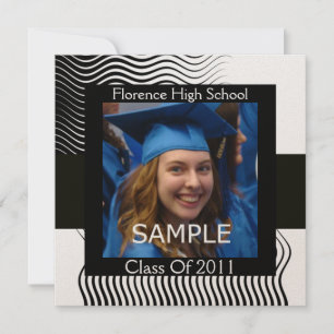 STYLISH WAVES PHOTO TEMPLATE MONOGRAM,black white