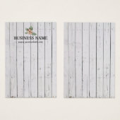 Stylish Weathered White Wood Stripes Earring Cards (Front & Back)