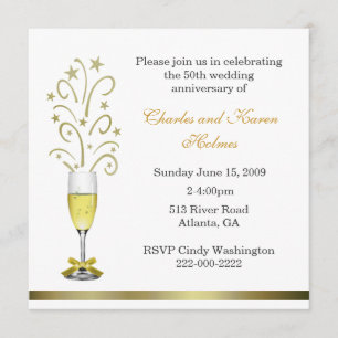 Stylish Wedding Anniversary Party Invitation