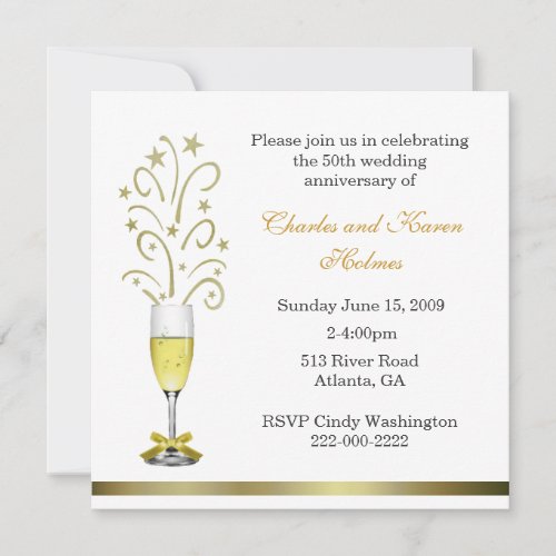 Stylish Wedding Anniversary Party Invitation