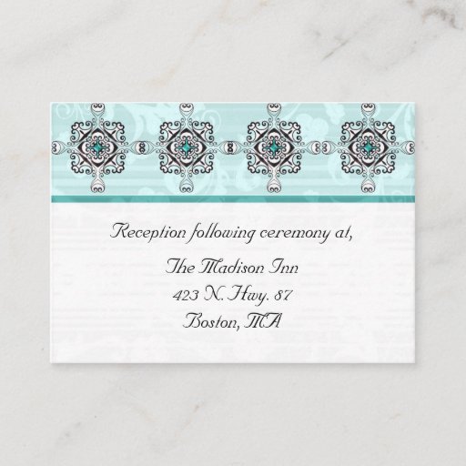 Customizable Stylish Wedding enclosure cards Business Card