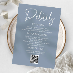 Stylish Wedding Invitation Details Enclosure