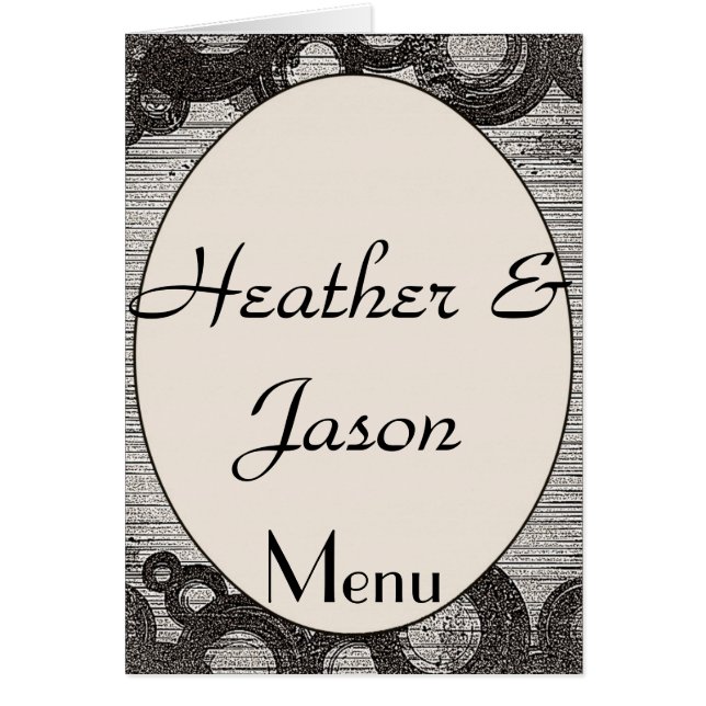 Stylish Wedding Menu Cards (Front)
