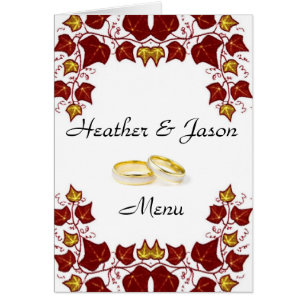 Stylish Wedding Menu Cards
