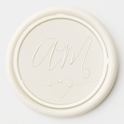 Stylish Wedding Monogram Wax Seal Sticker