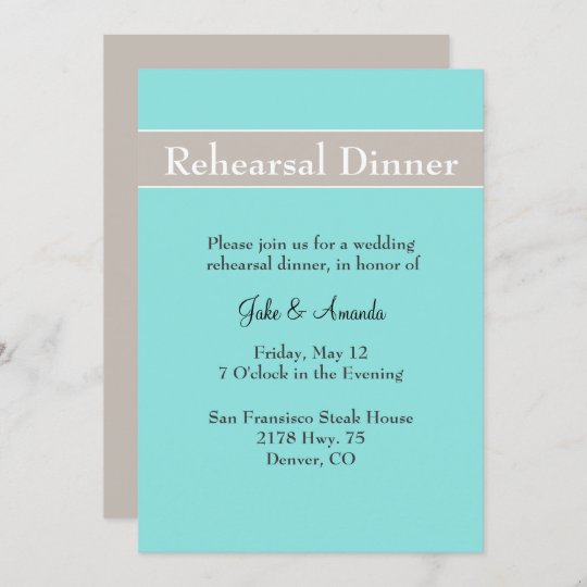 Stylish Wedding Rehearsal Dinner Invitation