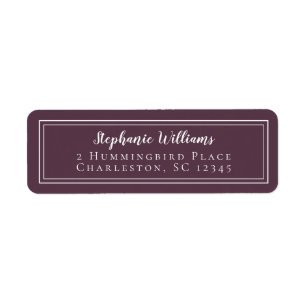 Stylish Wedding RSVP Modern Simple Chic Purple Label
