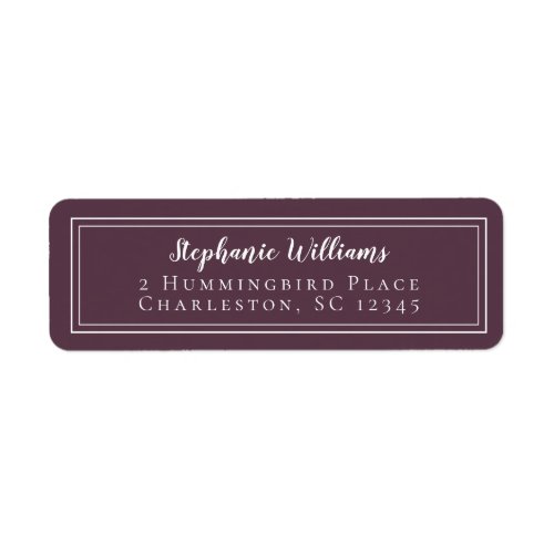 Stylish Wedding RSVP Modern Simple Chic Purple Label
