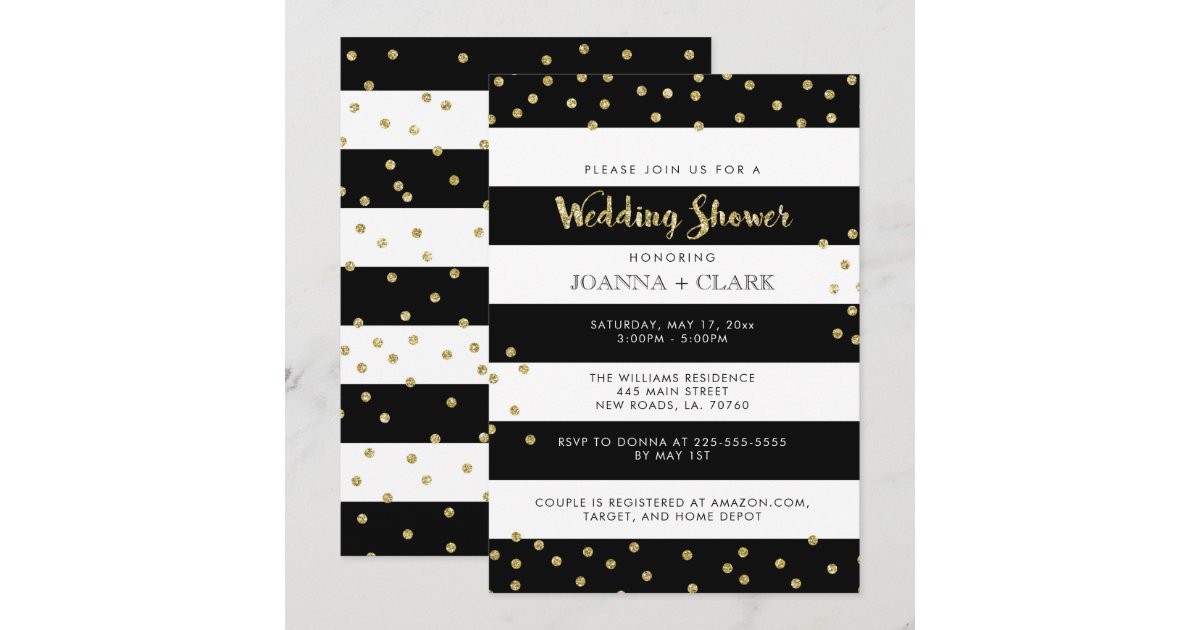 Stylish Wedding Shower Invitations Zazzle