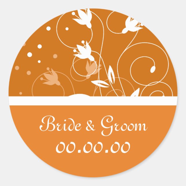 Stylish Wedding Sticker (Front)