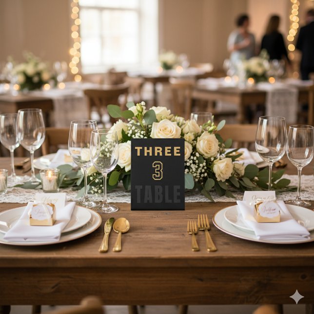 Stylish Wedding Table 3 Reception Display Decor Pedestal Sign (Creator Uploaded)