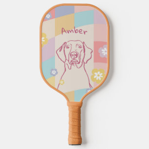 Stylish Weimaraner Simple Colorful Dog Pickleball Paddle
