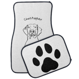 Stylish Weimaraner: Your Text, Your Style Car Floor Mat
