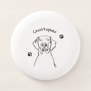 Stylish Weimaraner: Your Text, Your Style Wham-O Frisbee