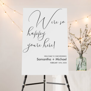 Stylish Welcome Calligraphy Wedding Foam Board