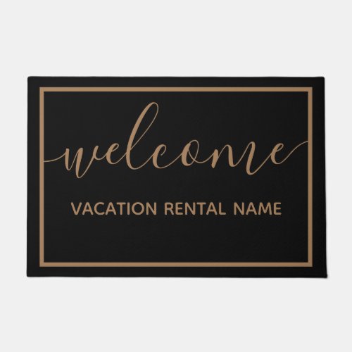 Stylish Welcome Vacation Rental Door Mat