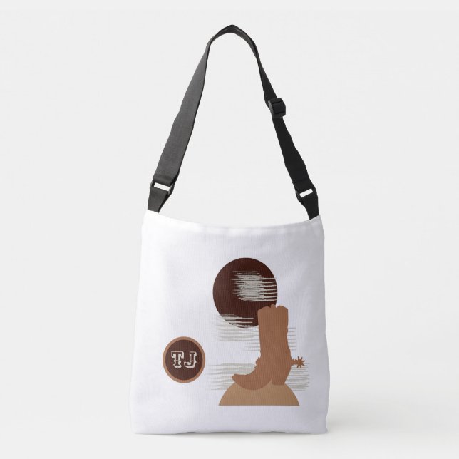 Stylish Western Style Cowgirl Boot Tote Bag (Front)