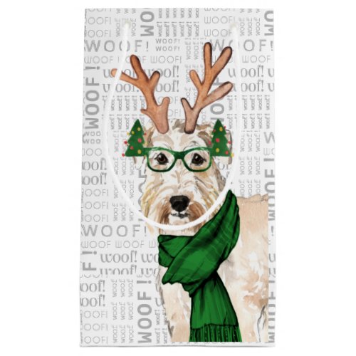 Stylish Wheaten Terrier Christmas Dog Small Gift Bag