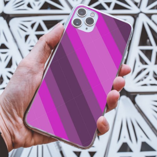 Stylish Whimsical Pink and purple stripes pattern  iPhone 13 Case