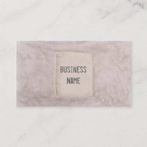 Stylish White Animal Fur Business Card