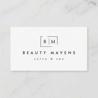 Stylish White Appointment Business Cards