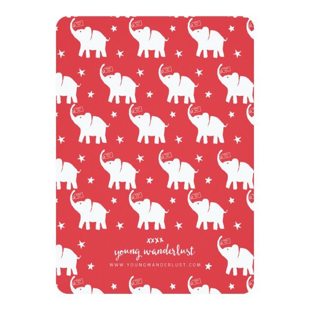 Stylish White Elephant Holiday Party Invitations