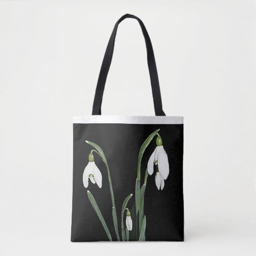 Stylish white flowers trendy boho floral glam cool tote bag