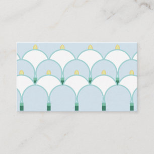 Stylish white geometric lily flower arches business card