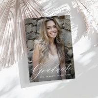 stylish white graduation save the date