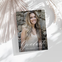 stylish white graduation save the date