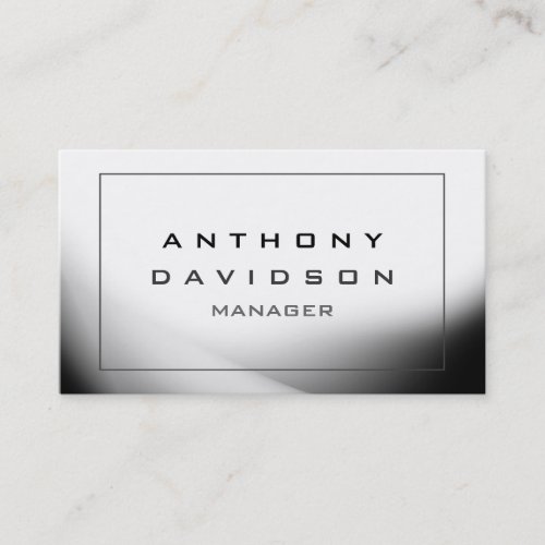 Stylish White Gray Border Pattern Business Card