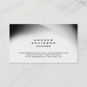Stylish White Gray Trendy Plain Business Card