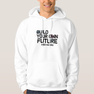 Stylish White Hoodie with Unique Graphic Print