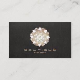 Stylish White Lotus Flower New Age Business Card