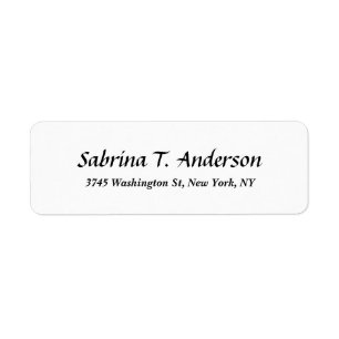 Stylish White Modern Professional Elegant Script Label
