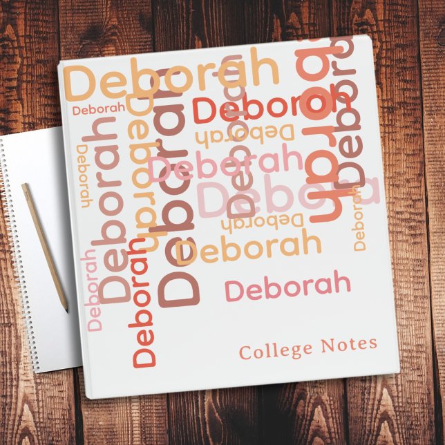 Stylish White Modern Typography Notes 3 Ring Binder (Creator Uploaded)