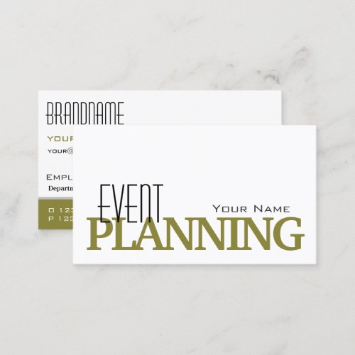 Stylish White Mustard Simple and Professional Business Card