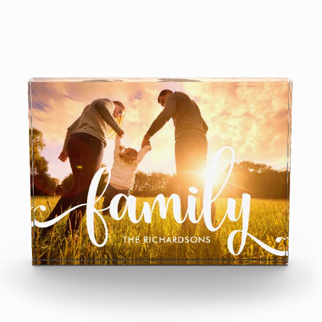 Stylish White Overlay | Your Family Photo (Front)