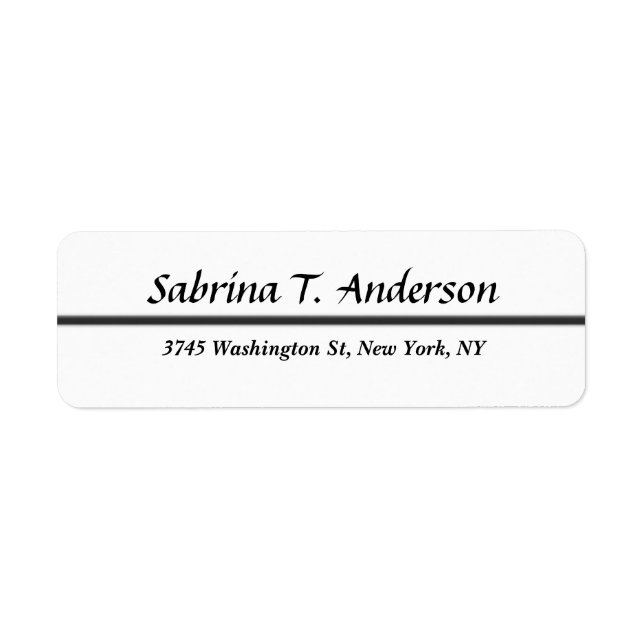 Stylish White Professional Elegant Script Modern Label (Front)