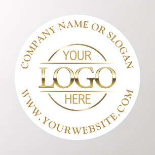 Stylish White Promotional Minimalist Business Logo Wall Decal