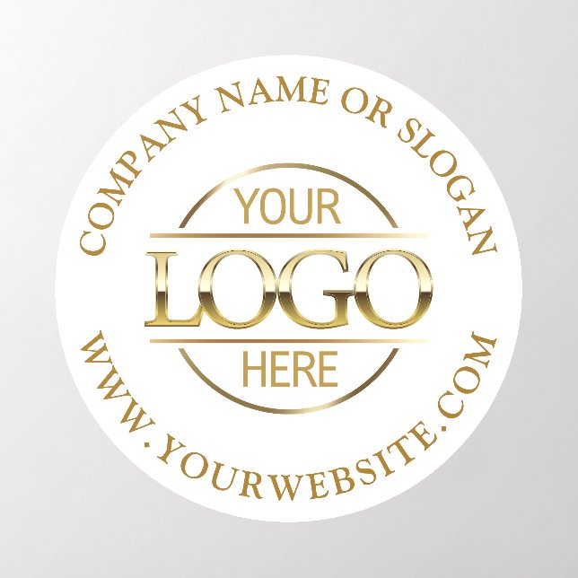 Stylish White Promotional Minimalist Business Logo Wall Decal (Insitu 2)