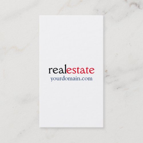 Stylish White Real Estate Agent Professional Business Card