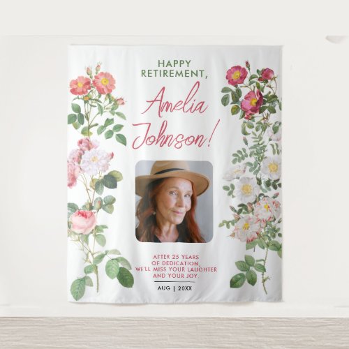 Stylish White Red Retire Sympathy Floral Photo 