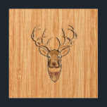 Stylish White Tail Deer Head Light Wood Grain Deco Wood Wall Decor<br><div class="desc">A modern Deer Head bold Energy Spirit inlay applique style. A white tail antlers buck trophy profile on a white wood grain look background that is sure to make an impression on or off the trails. We also carry a wide selection of custom embroidered caps to complete your quest for...</div>