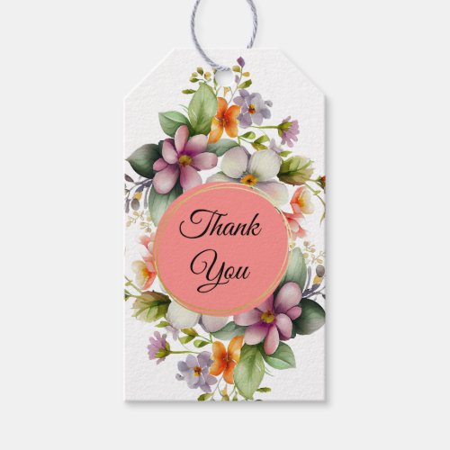 Stylish Wildflowers Bridal Shower Favor Gift Tags
