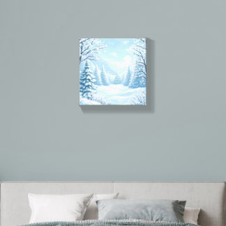  Stylish winter background photo frame Canvas Photo Tile