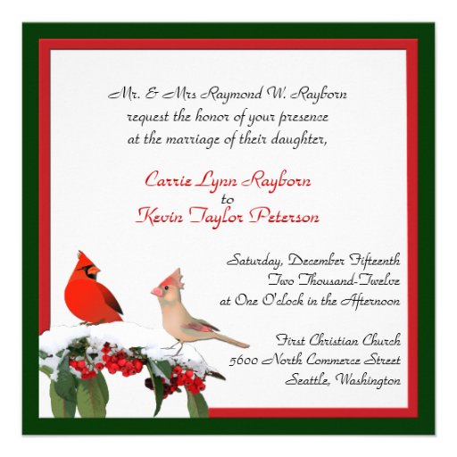 Cardinal Wedding Invitations 2